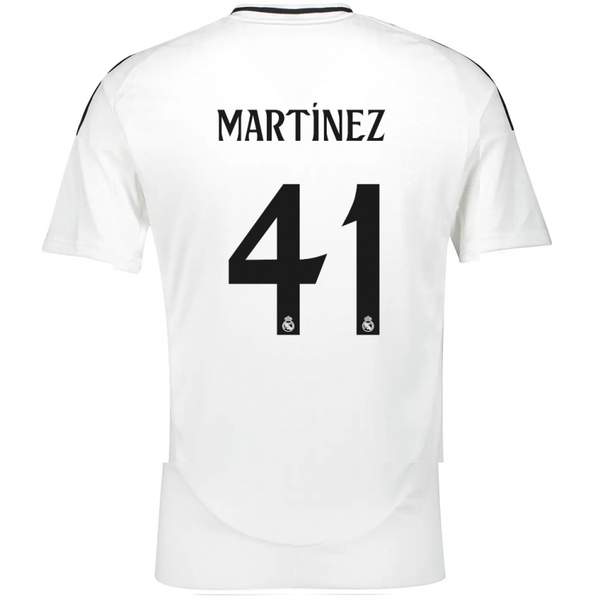 Gyermek Joan Martínez #41 Fehér Hazai Jersey 2024/25 Mez Póló Ing