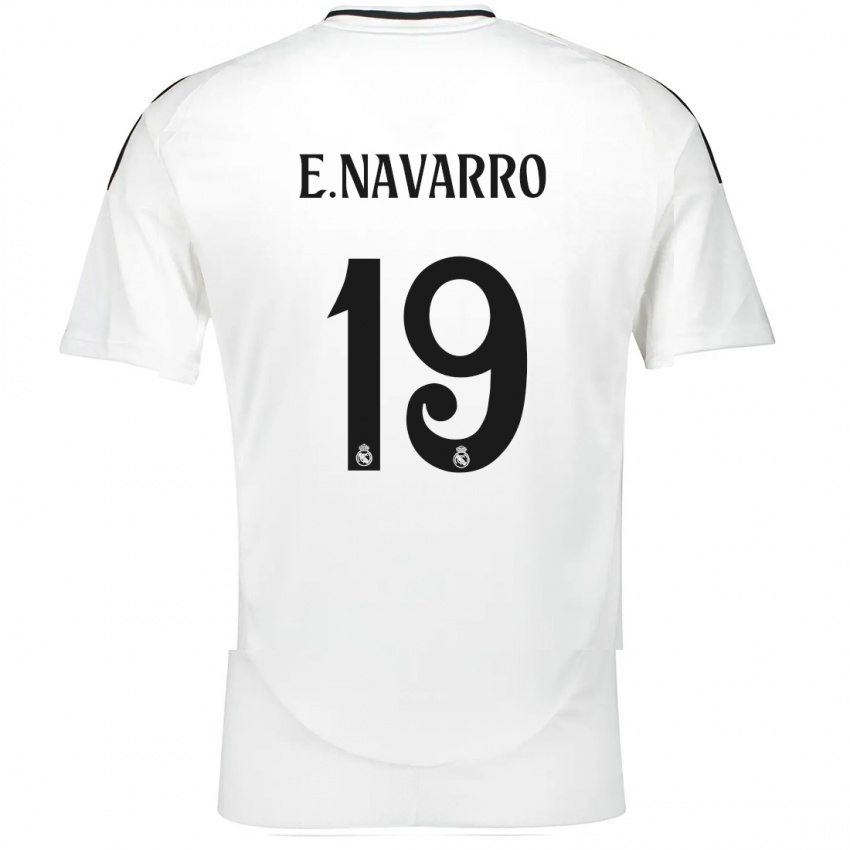 Gyermek Eva Navarro #19 Fehér Hazai Jersey 2024/25 Mez Póló Ing