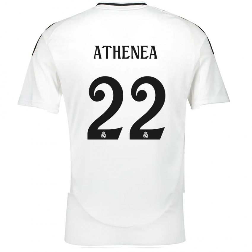 Gyermek Athenea Del Castillo #22 Fehér Hazai Jersey 2024/25 Mez Póló Ing