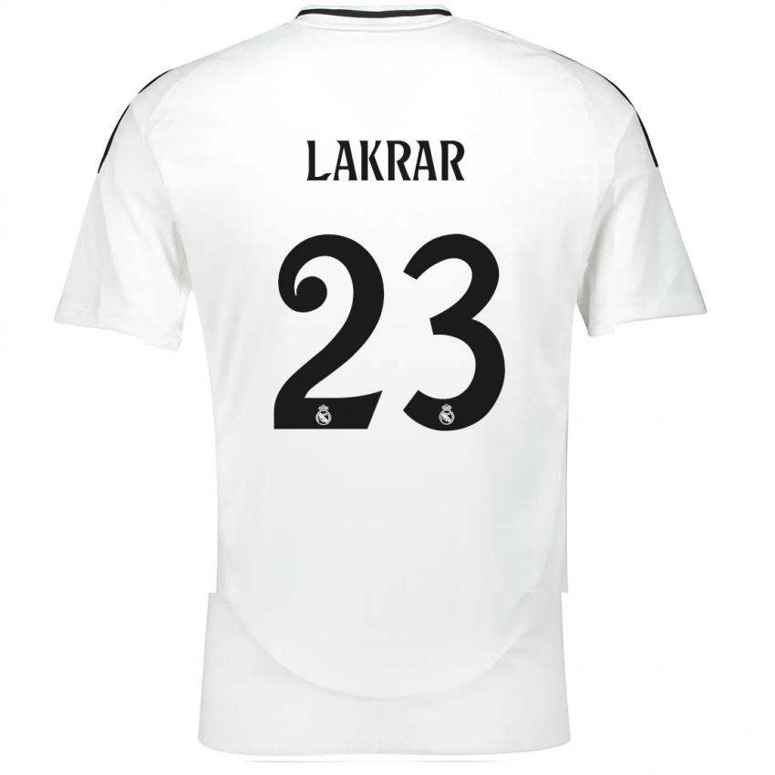 Gyermek Maëlle Lakrar #23 Fehér Hazai Jersey 2024/25 Mez Póló Ing