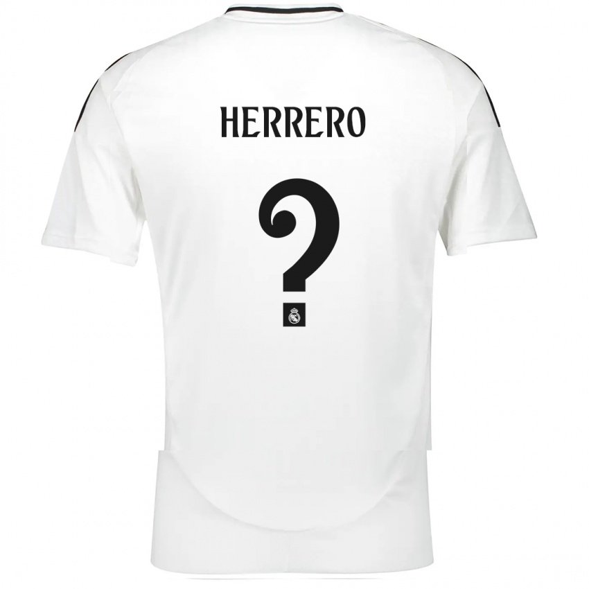 Gyermek Enrique Herrero #0 Fehér Hazai Jersey 2024/25 Mez Póló Ing