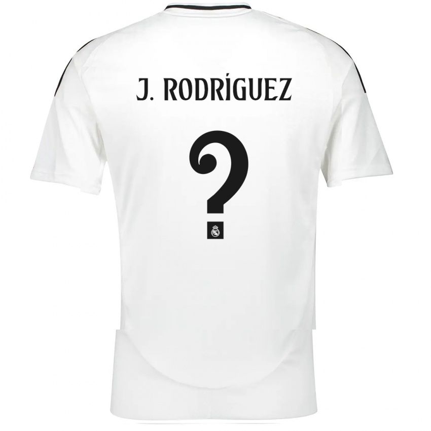 Gyermek Juan Rodríguez #0 Fehér Hazai Jersey 2024/25 Mez Póló Ing