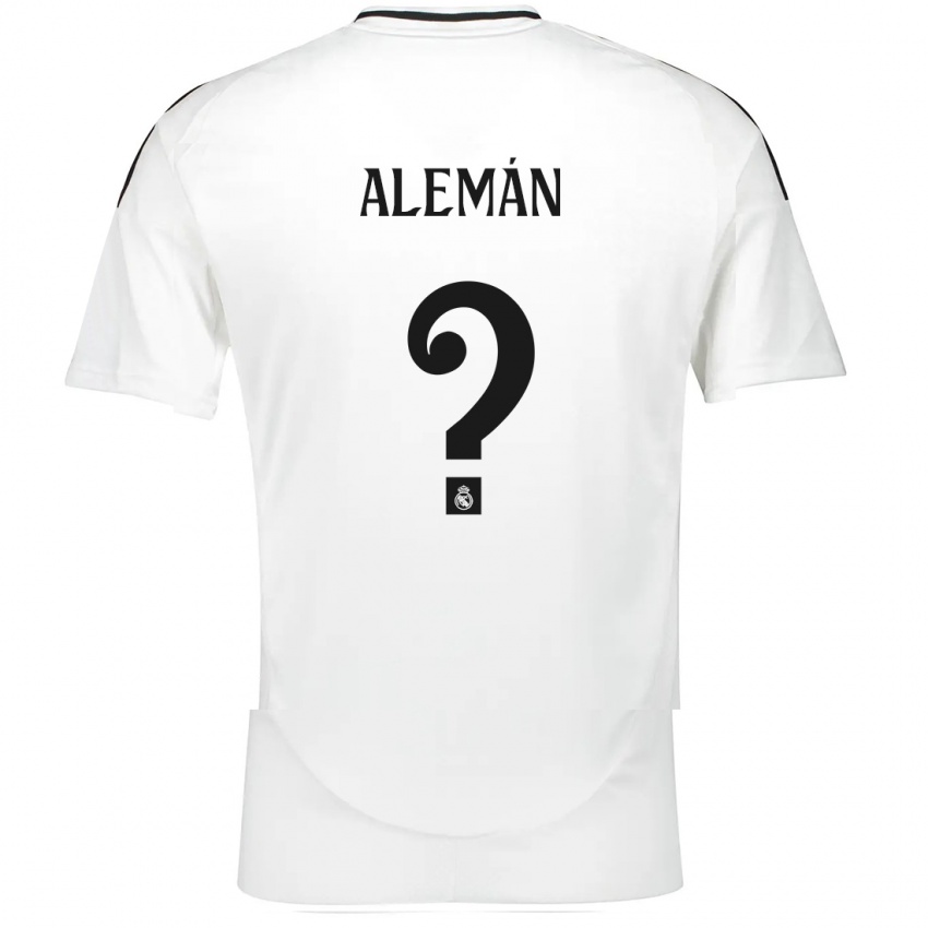 Gyermek Alexander Alemán #0 Fehér Hazai Jersey 2024/25 Mez Póló Ing