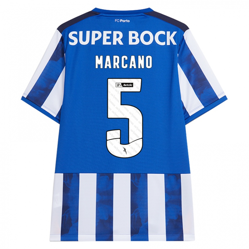 Gyermek Ivan Marcano #5 Kék Fehér Hazai Jersey 2024/25 Mez Póló Ing