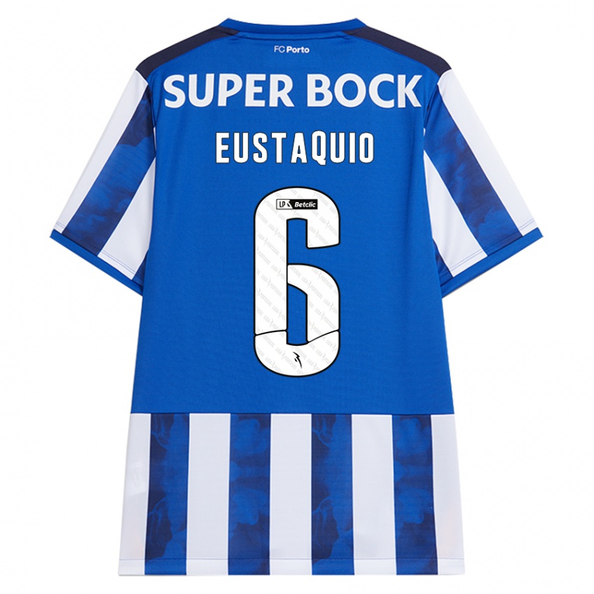 Gyermek Stephen Eustaquio #6 Kék Fehér Hazai Jersey 2024/25 Mez Póló Ing