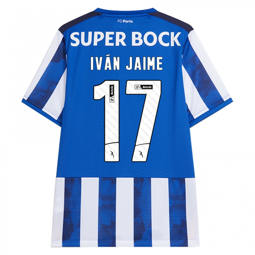 Gyermek Iván Jaime #17 Kék Fehér Hazai Jersey 2024/25 Mez Póló Ing