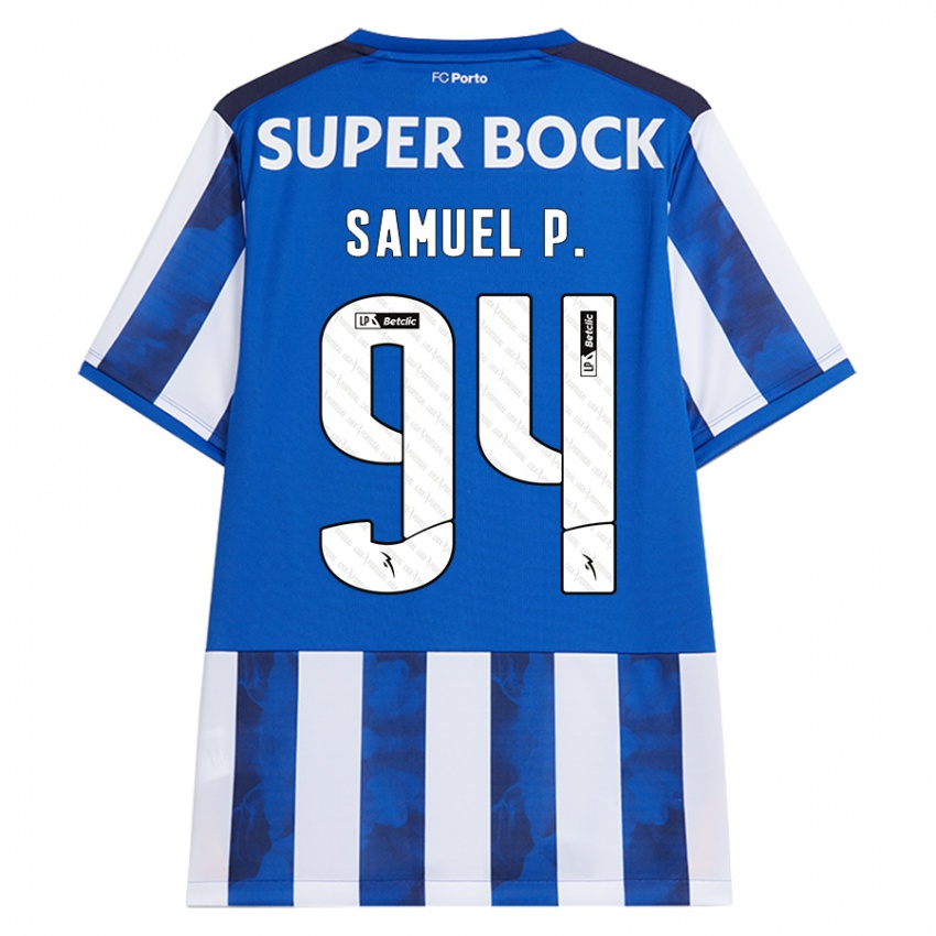 Gyermek Samuel #94 Kék Fehér Hazai Jersey 2024/25 Mez Póló Ing