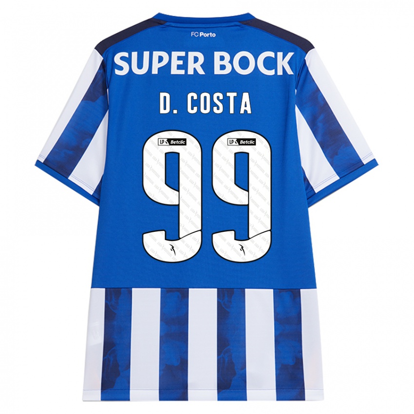 Gyermek Diogo Costa #99 Kék Fehér Hazai Jersey 2024/25 Mez Póló Ing