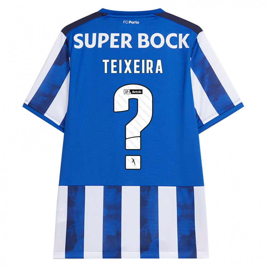 Gyermek Gonçalo Teixeira #0 Kék Fehér Hazai Jersey 2024/25 Mez Póló Ing