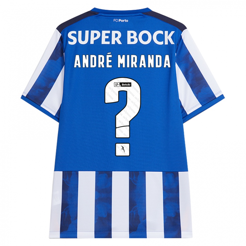 Gyermek André Miranda #0 Kék Fehér Hazai Jersey 2024/25 Mez Póló Ing