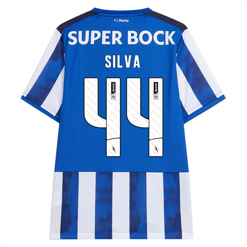 Gyermek Felipe Silva #44 Kék Fehér Hazai Jersey 2024/25 Mez Póló Ing