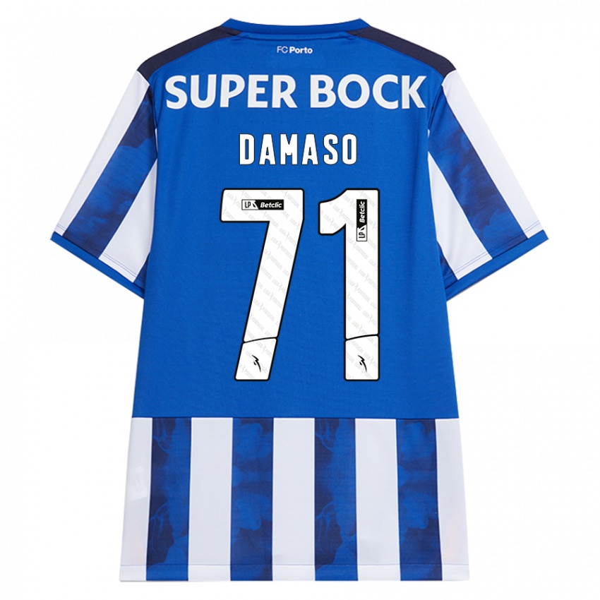 Gyermek Nico Damaso #71 Kék Fehér Hazai Jersey 2024/25 Mez Póló Ing