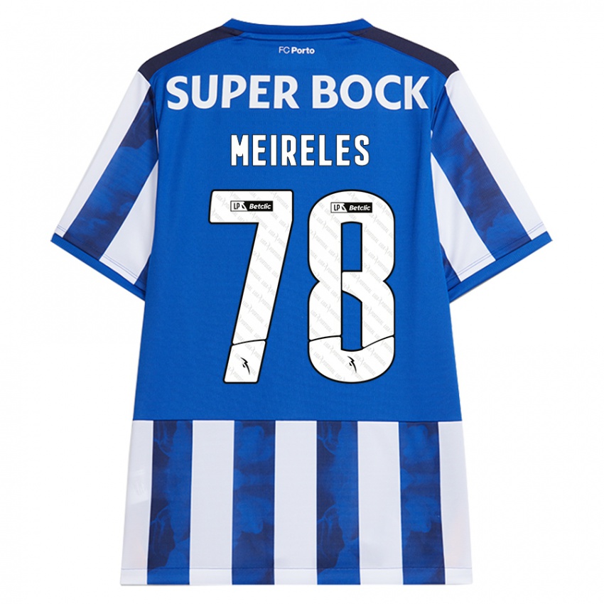 Gyermek Jorge Meireles #78 Kék Fehér Hazai Jersey 2024/25 Mez Póló Ing