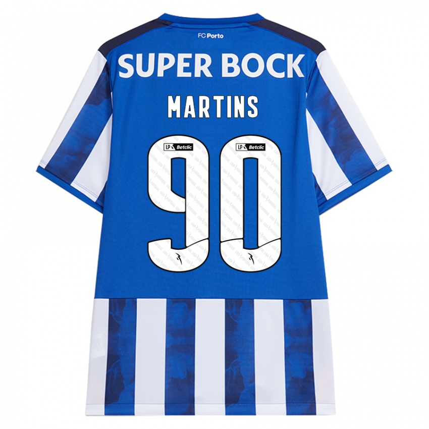 Gyermek Gil Martins #90 Kék Fehér Hazai Jersey 2024/25 Mez Póló Ing