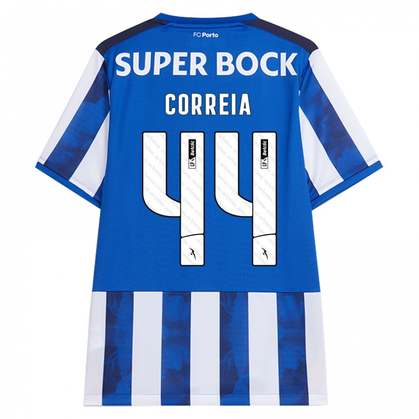 Gyermek Romain Correia #44 Kék Fehér Hazai Jersey 2024/25 Mez Póló Ing