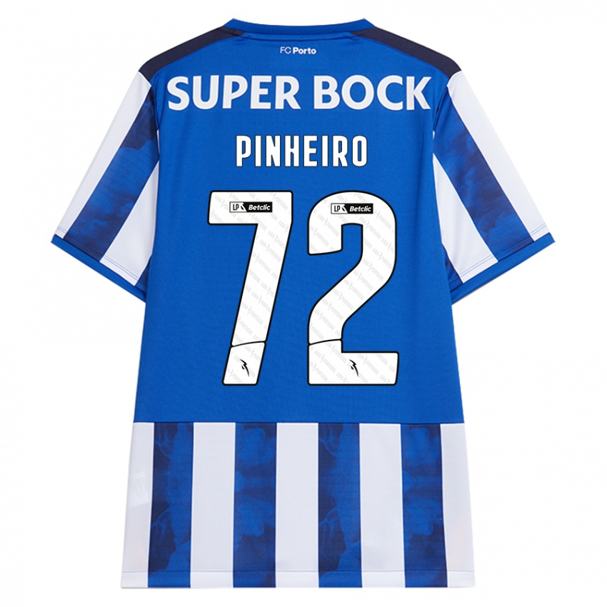 Gyermek Rodrigo Pinheiro #72 Kék Fehér Hazai Jersey 2024/25 Mez Póló Ing