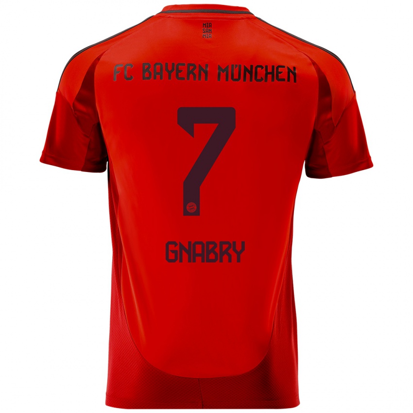 Gyermek Serge Gnabry #7 Piros Hazai Jersey 2024/25 Mez Póló Ing