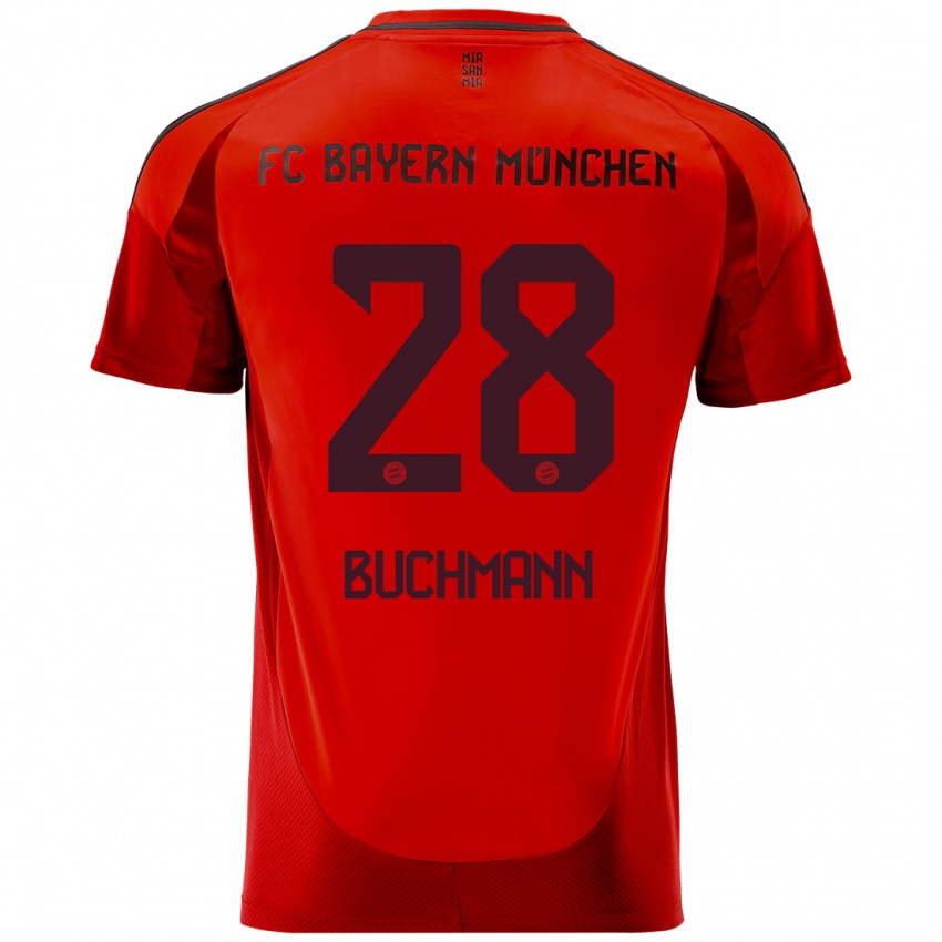 Gyermek Tarek Buchmann #28 Piros Hazai Jersey 2024/25 Mez Póló Ing