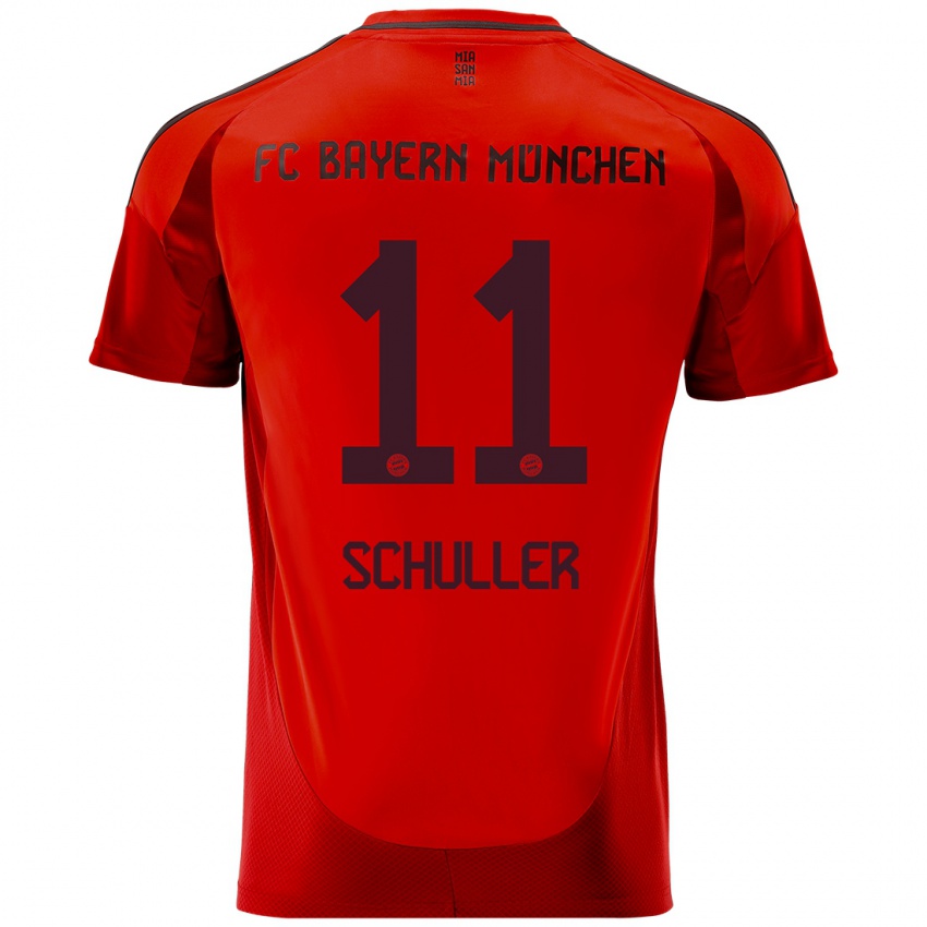 Gyermek Lea Schuller #11 Piros Hazai Jersey 2024/25 Mez Póló Ing