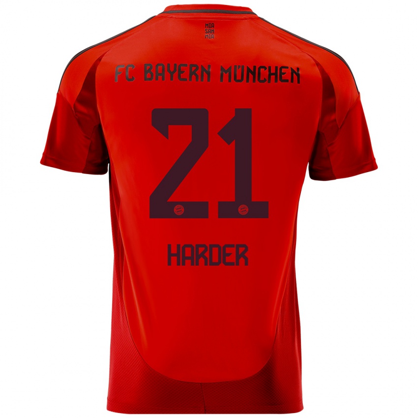 Gyermek Pernille Harder #21 Piros Hazai Jersey 2024/25 Mez Póló Ing