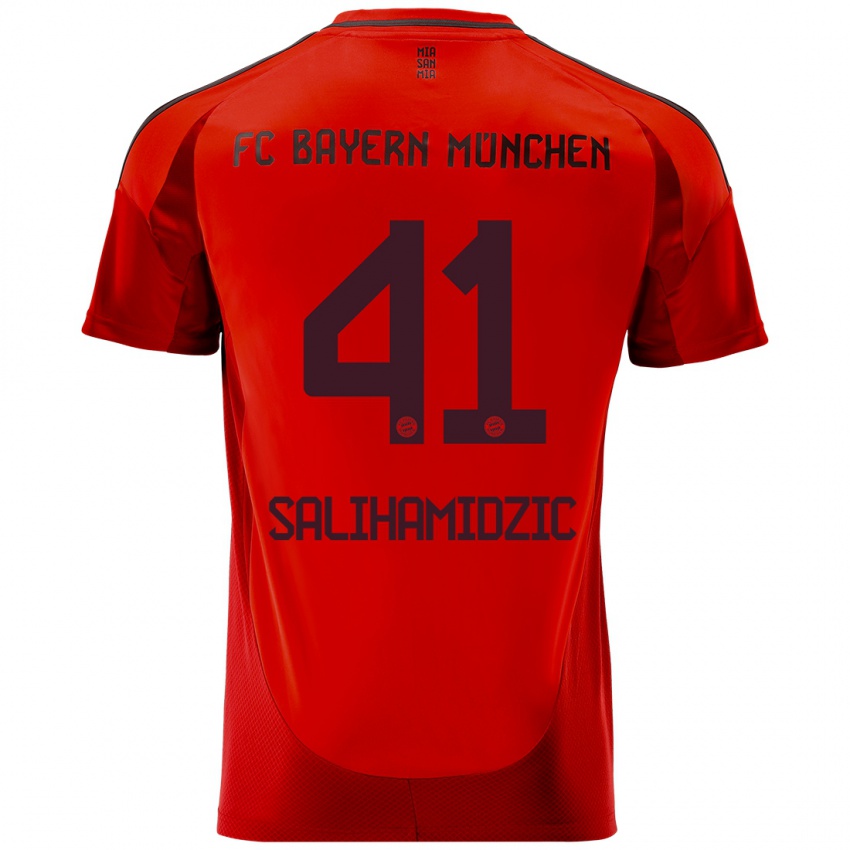 Gyermek Nick Salihamidzic #41 Piros Hazai Jersey 2024/25 Mez Póló Ing