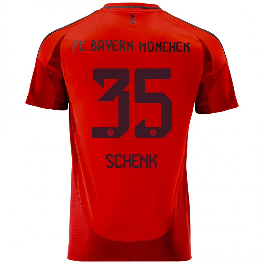 Gyermek Johannes Schenk #35 Piros Hazai Jersey 2024/25 Mez Póló Ing