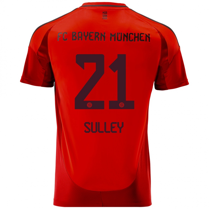 Gyermek Williams Baffour Sulley #21 Piros Hazai Jersey 2024/25 Mez Póló Ing