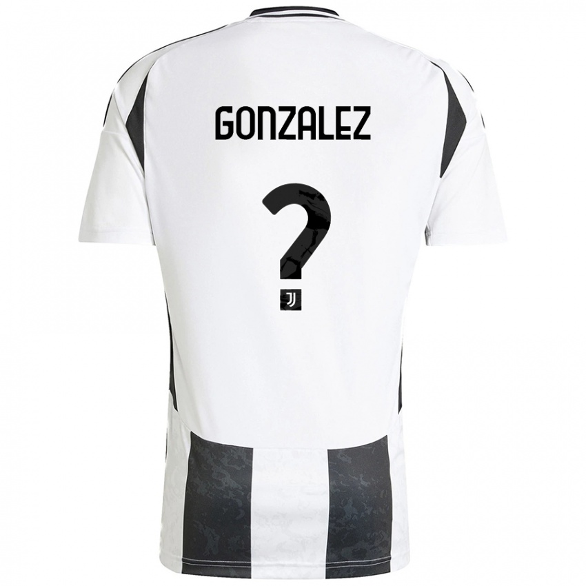 Gyermek Facundo González #0 Fehér Fekete Hazai Jersey 2024/25 Mez Póló Ing