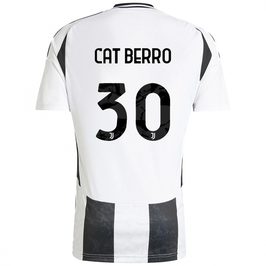 Gyermek Simone Cat Berro #30 Fehér Fekete Hazai Jersey 2024/25 Mez Póló Ing