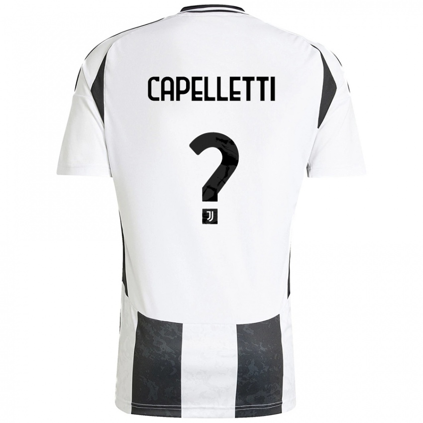 Gyermek Alessia Capelletti #0 Fehér Fekete Hazai Jersey 2024/25 Mez Póló Ing