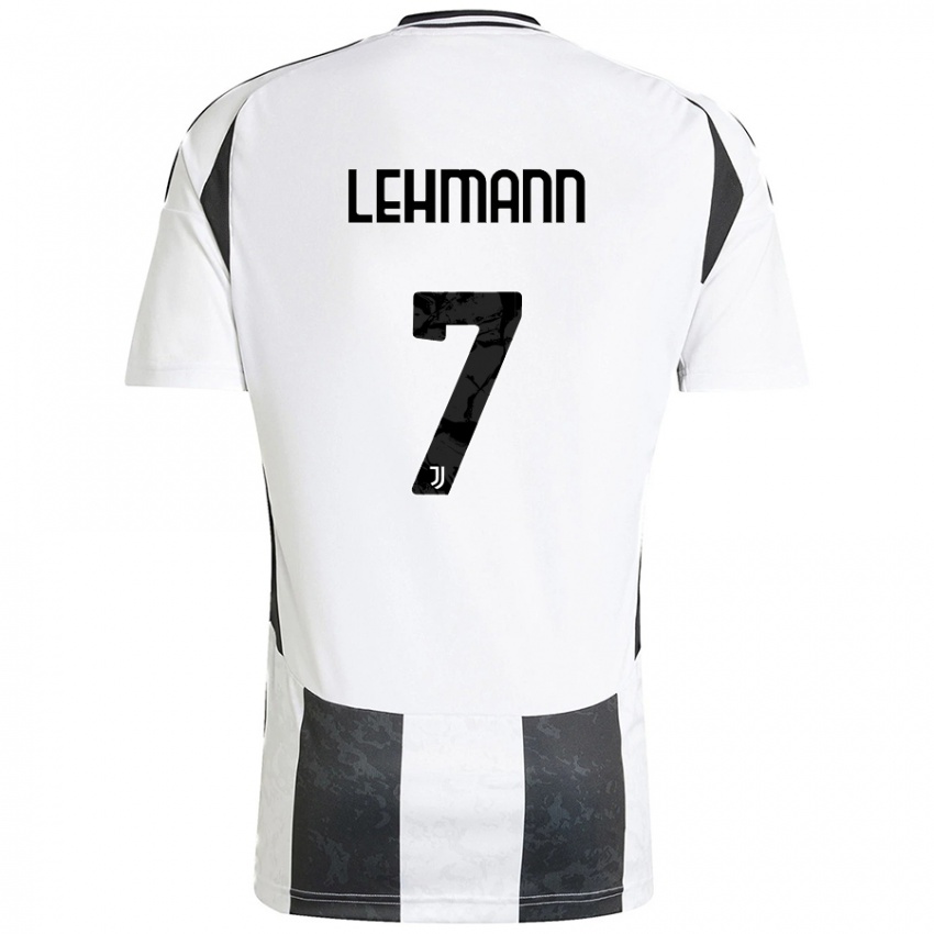 Gyermek Alisha Lehmann #7 Fehér Fekete Hazai Jersey 2024/25 Mez Póló Ing