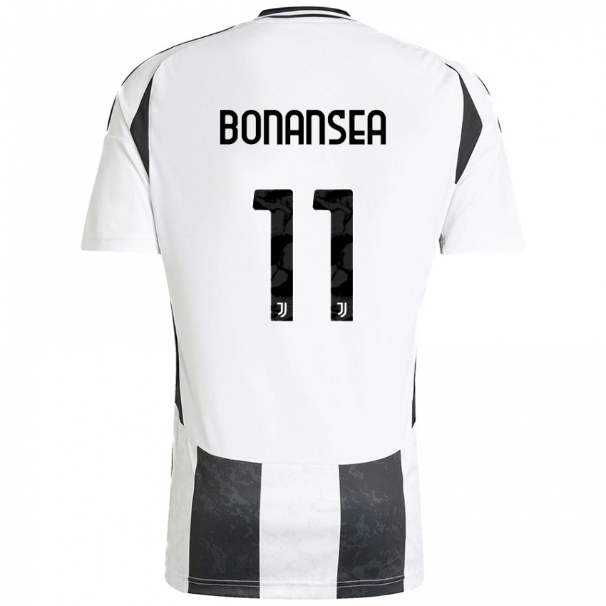 Gyermek Barbara Bonansea #11 Fehér Fekete Hazai Jersey 2024/25 Mez Póló Ing