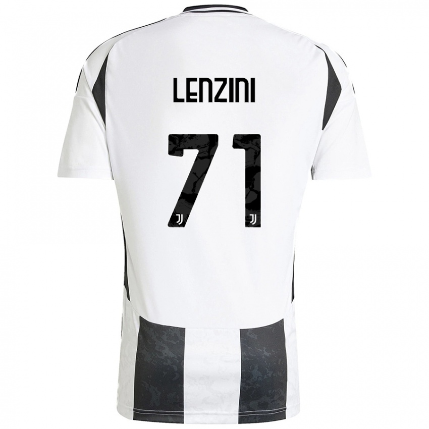 Gyermek Martina Lenzini #71 Fehér Fekete Hazai Jersey 2024/25 Mez Póló Ing