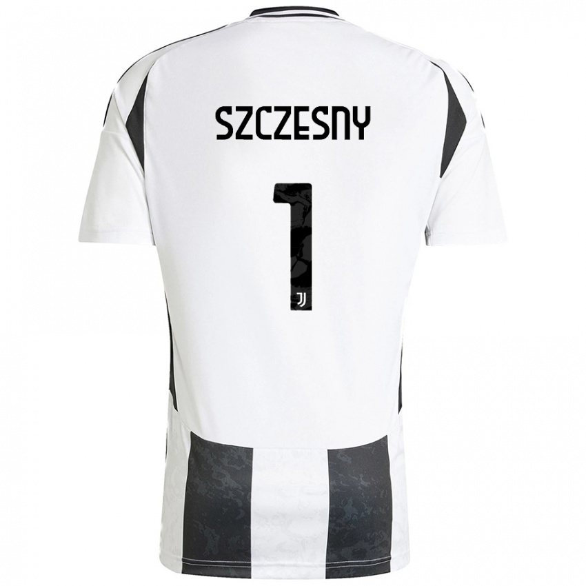 Gyermek Wojciech Szczesny #1 Fehér Fekete Hazai Jersey 2024/25 Mez Póló Ing