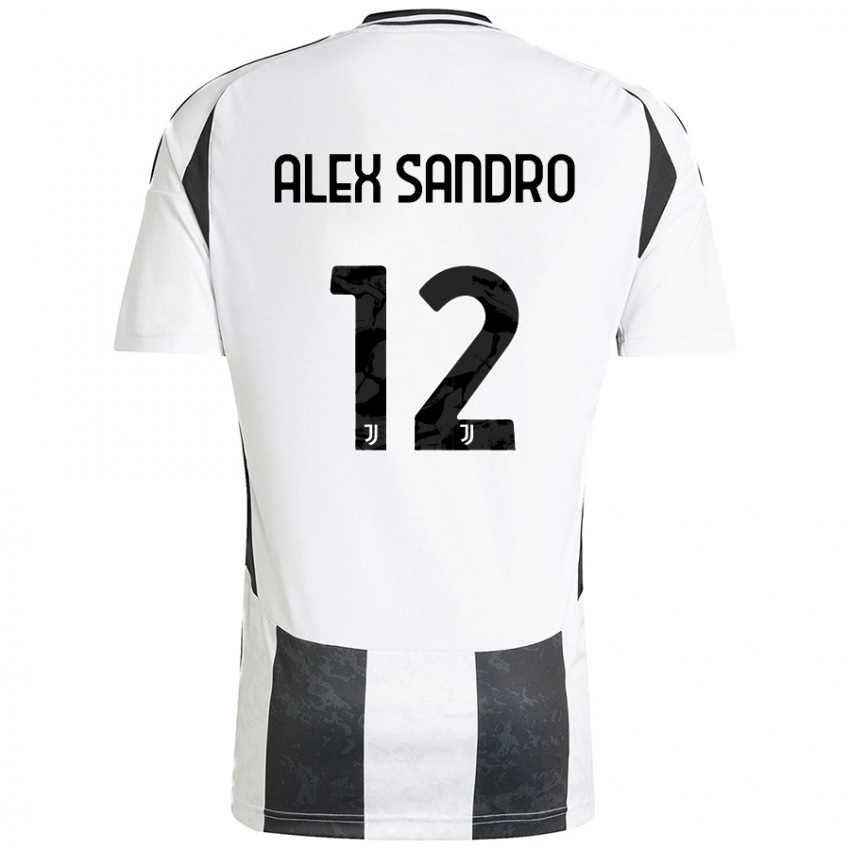 Gyermek Alex Sandro #12 Fehér Fekete Hazai Jersey 2024/25 Mez Póló Ing