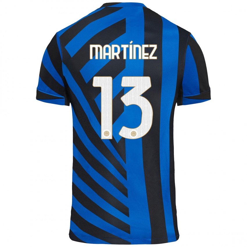 Gyermek Josep Martínez #13 Kék Fekete Hazai Jersey 2024/25 Mez Póló Ing