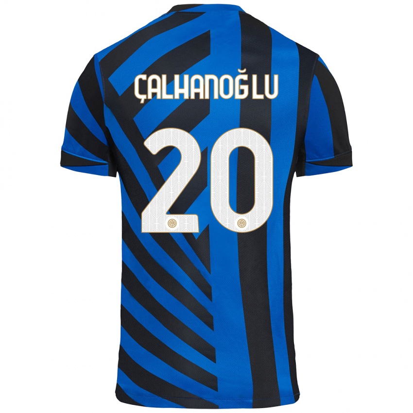 Gyermek Hakan Calhanoglu #20 Kék Fekete Hazai Jersey 2024/25 Mez Póló Ing