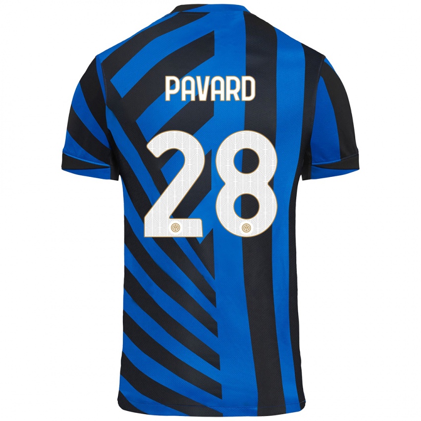 Gyermek Benjamin Pavard #28 Kék Fekete Hazai Jersey 2024/25 Mez Póló Ing