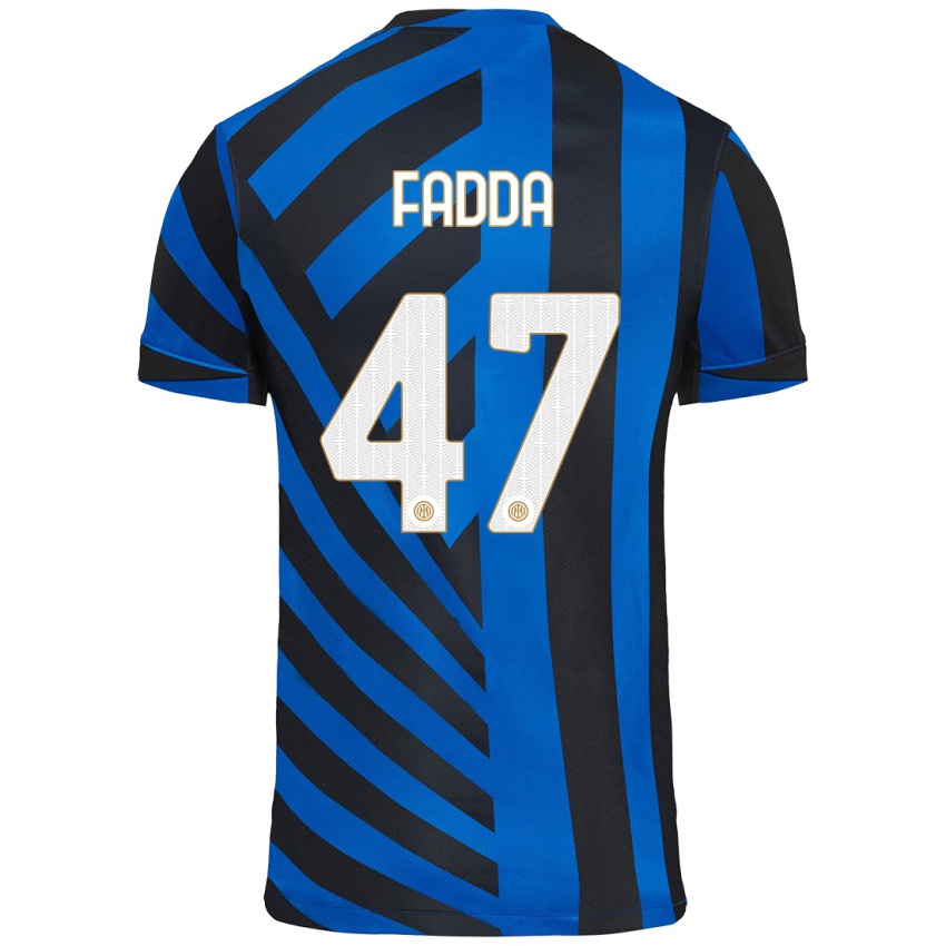 Gyermek Paola Fadda #47 Kék Fekete Hazai Jersey 2024/25 Mez Póló Ing