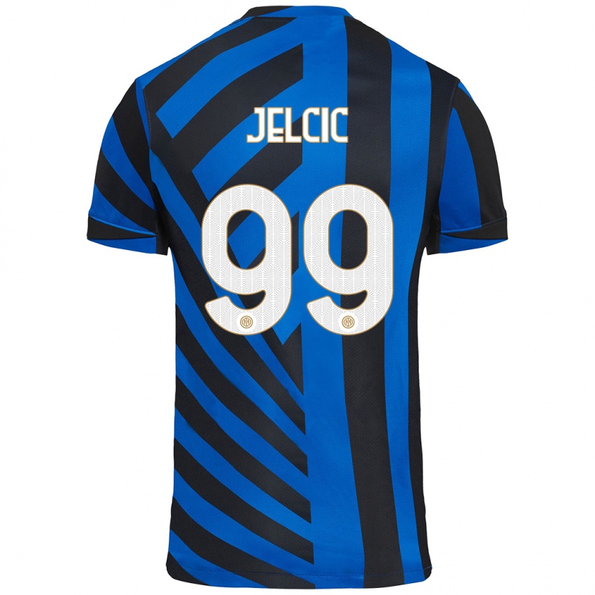 Gyermek Maja Jelčić #99 Kék Fekete Hazai Jersey 2024/25 Mez Póló Ing