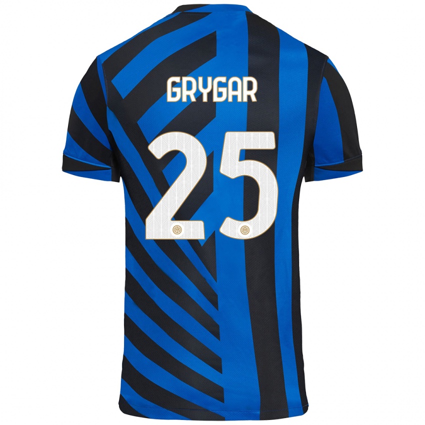 Gyermek Samuel Grygar #25 Kék Fekete Hazai Jersey 2024/25 Mez Póló Ing