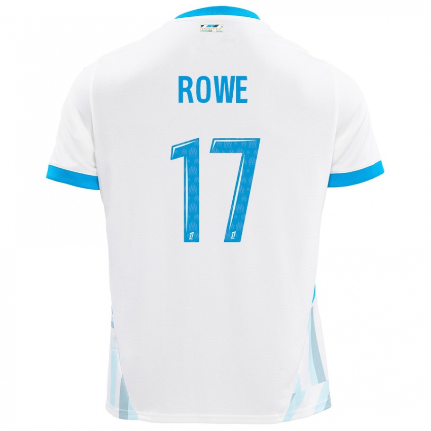 Gyermek Jonathan Rowe #17 Fehér Ég Kék Hazai Jersey 2024/25 Mez Póló Ing