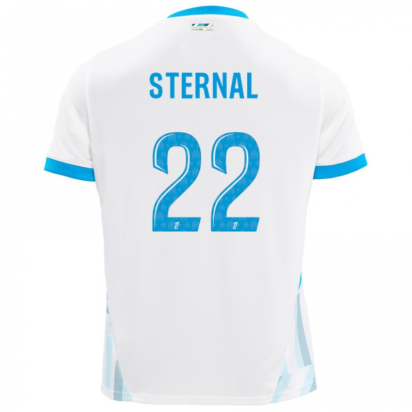 Gyermek Enzo Sternal #22 Fehér Ég Kék Hazai Jersey 2024/25 Mez Póló Ing