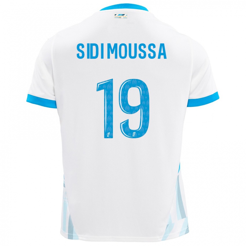 Gyermek Salima Sidi Moussa #19 Fehér Ég Kék Hazai Jersey 2024/25 Mez Póló Ing