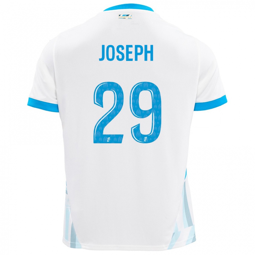 Gyermek Darlina Joseph #29 Fehér Ég Kék Hazai Jersey 2024/25 Mez Póló Ing