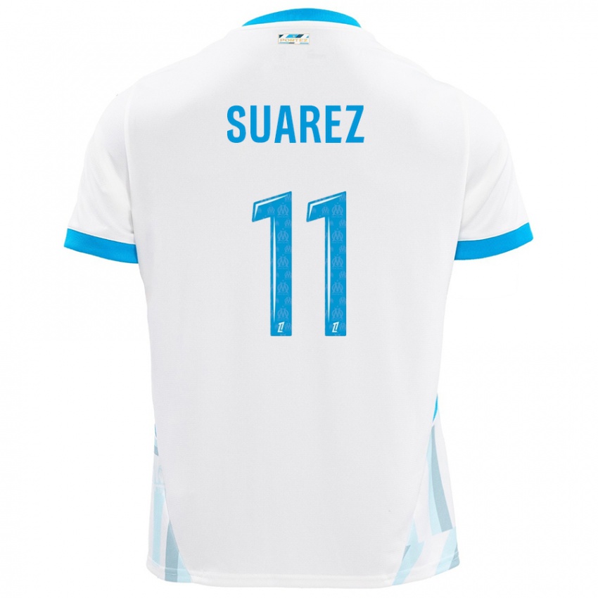 Gyermek Luis Suarez #11 Fehér Ég Kék Hazai Jersey 2024/25 Mez Póló Ing