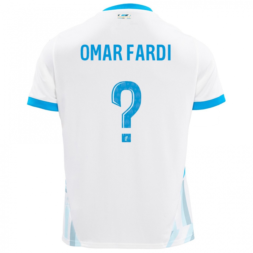 Gyermek El Omar Fardi #0 Fehér Ég Kék Hazai Jersey 2024/25 Mez Póló Ing