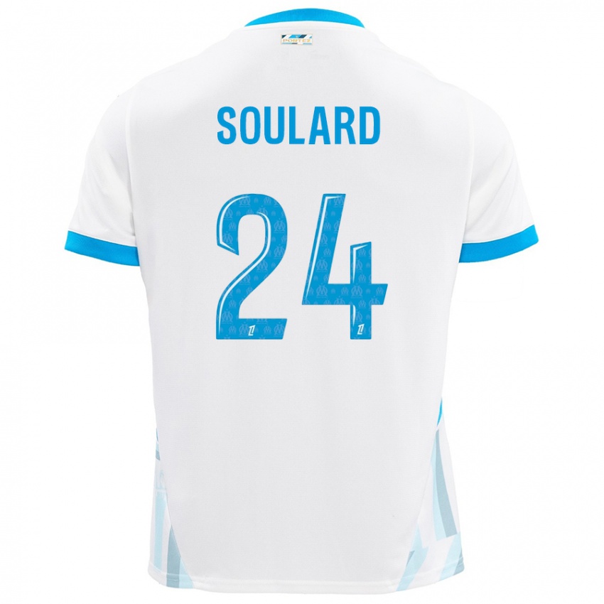 Gyermek Amandine Soulard #24 Fehér Ég Kék Hazai Jersey 2024/25 Mez Póló Ing