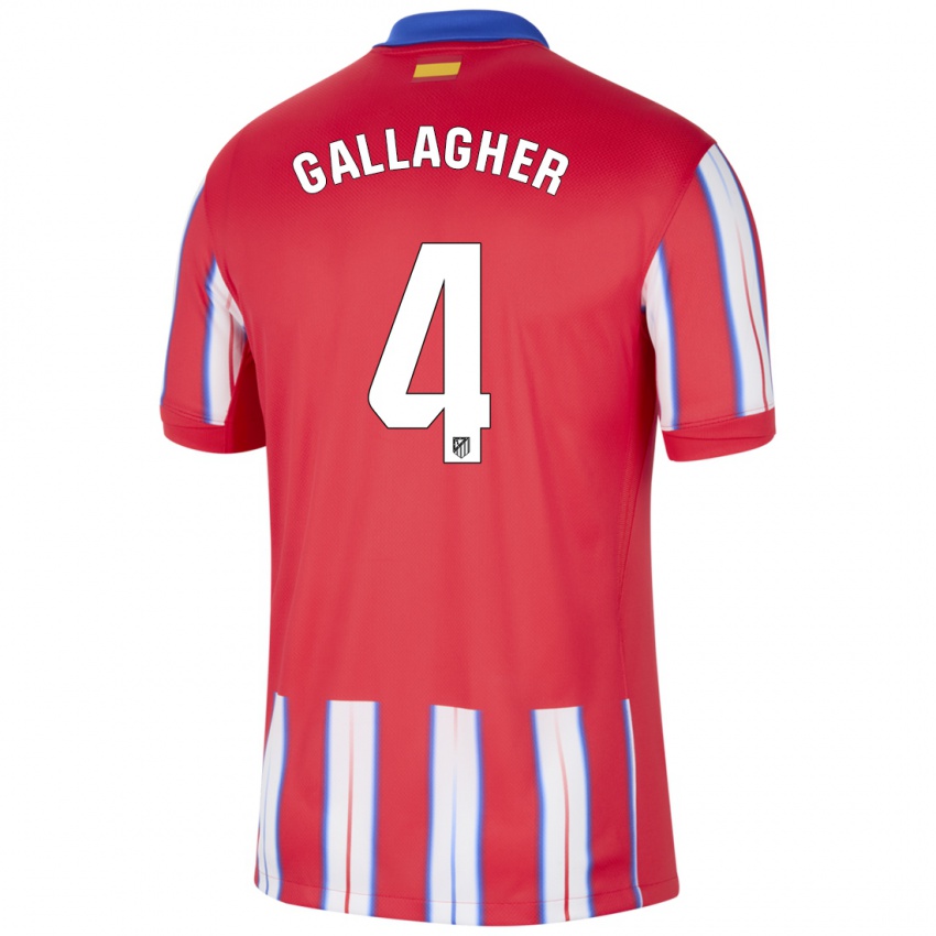 Gyermek Conor Gallagher #4 Piros Fehér Kék Hazai Jersey 2024/25 Mez Póló Ing