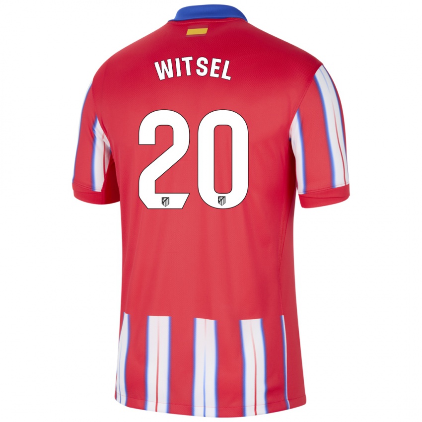 Gyermek Axel Witsel #20 Piros Fehér Kék Hazai Jersey 2024/25 Mez Póló Ing